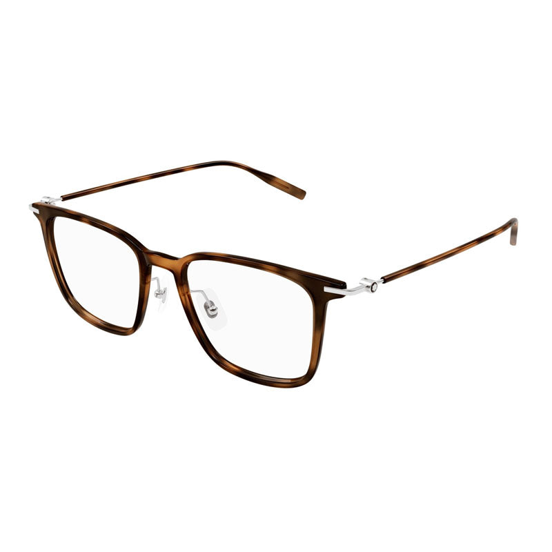 Montblanc Tortoiseshell Acetate Square Eyeglasses — Brown, view 2