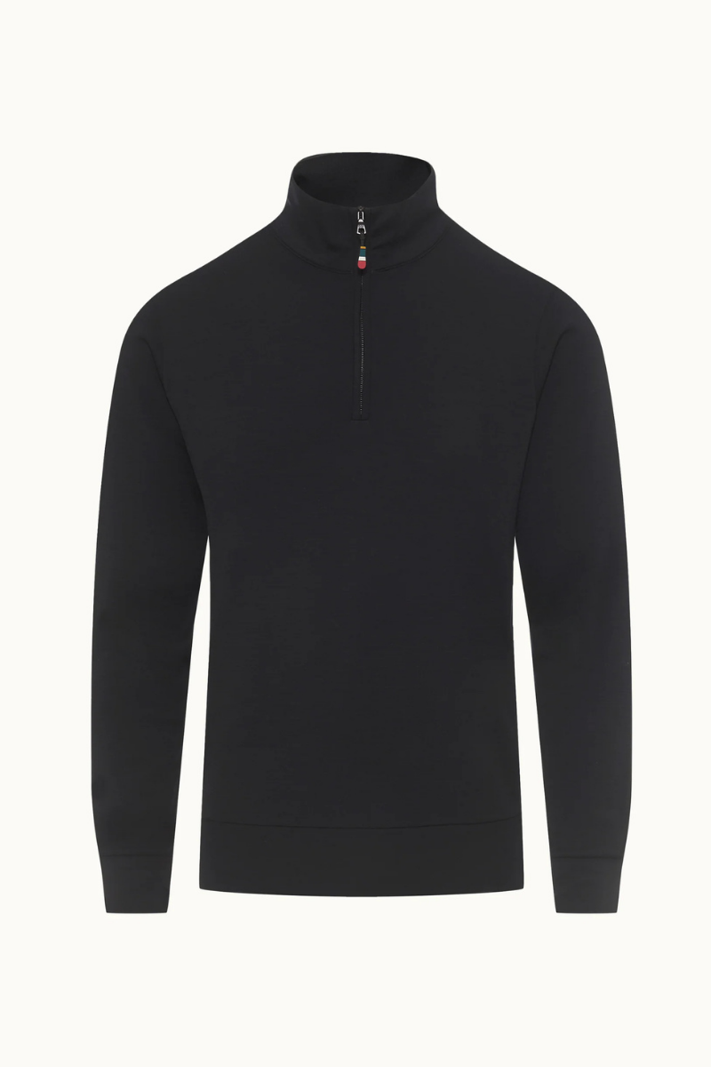 Orlebar Brown Half-Zip Recycled Polyester Sweatshirt — Black by Orlebar Brown