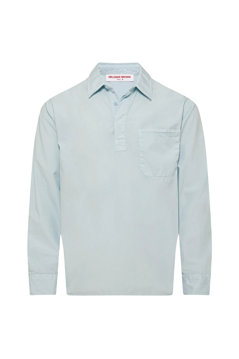 Orlebar Brown Garment Dye Organic Cotton Shirt — Blue by Orlebar Brown
