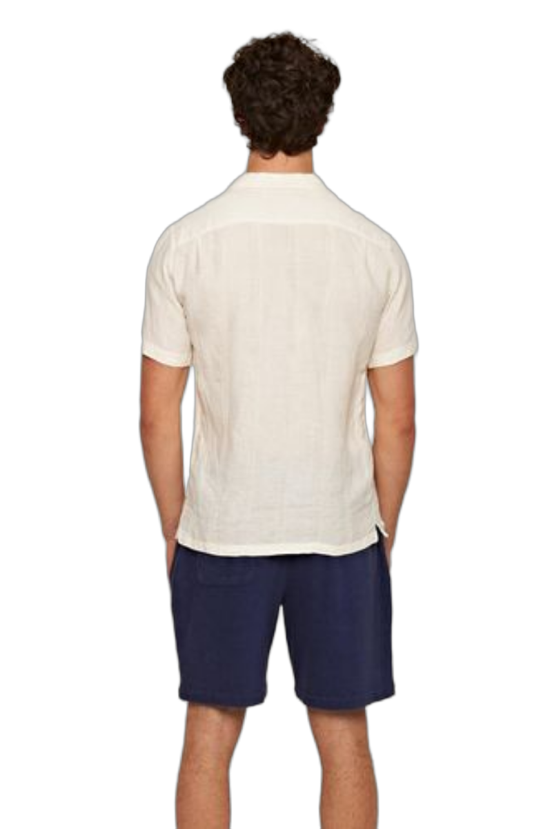 Orlebar Brown Linen Woven Stripe Shirt — Beige by Orlebar Brown