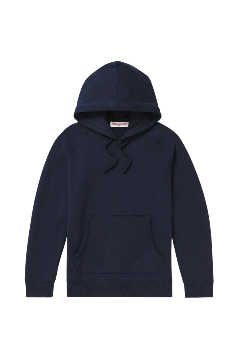 Orlebar Brown Cotton Hoodie — Navy by Orlebar Brown
