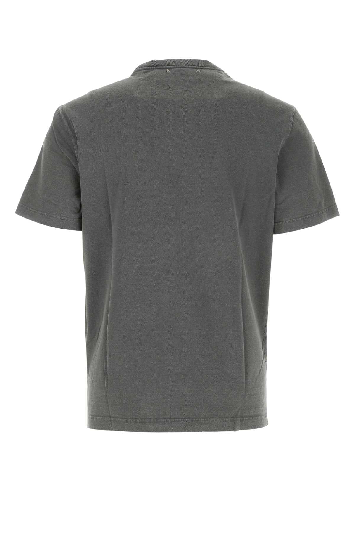 Golden Goose Deluxe Brand Cotton Logo T-Shirt — Gray, view 2