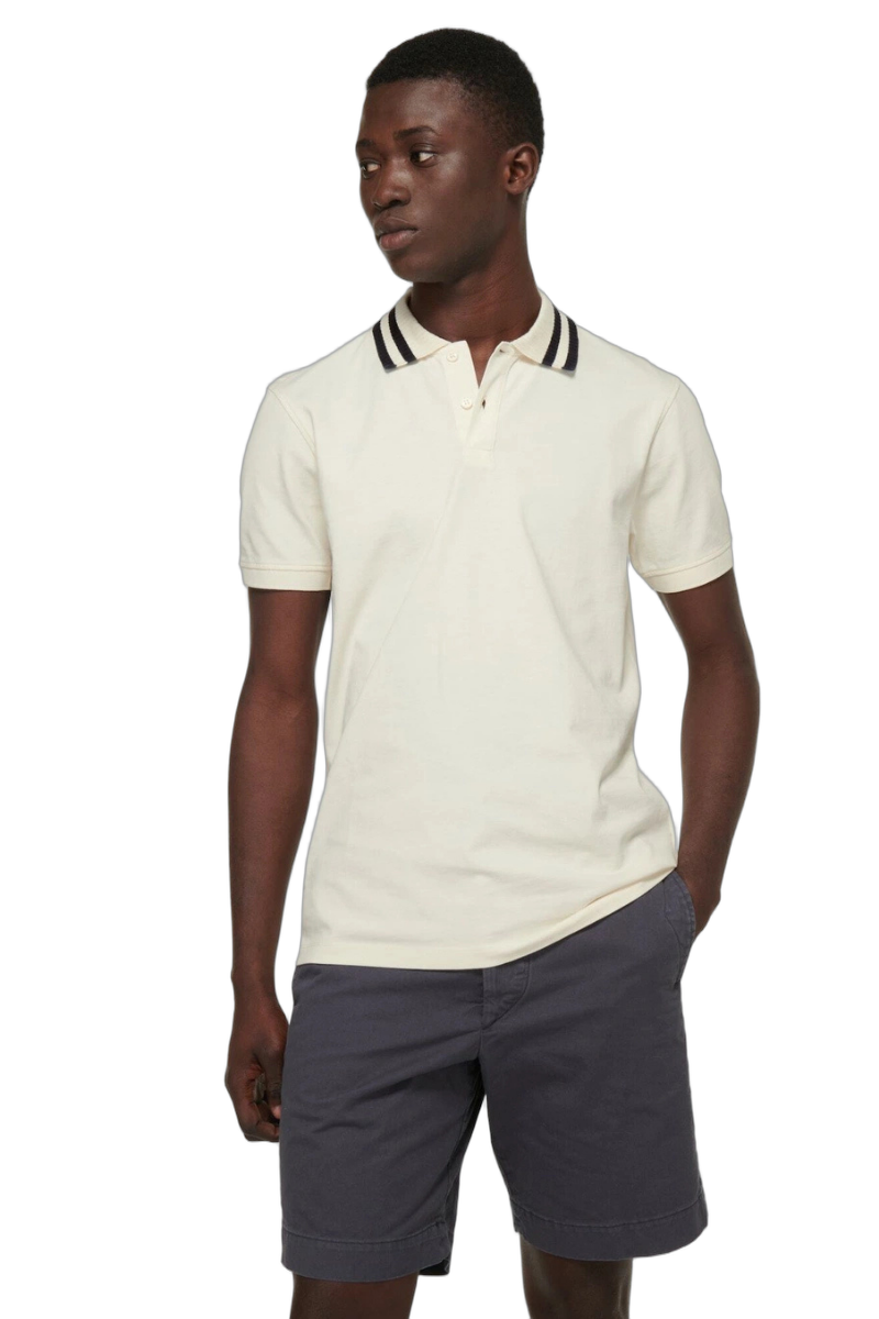 Orlebar Brown Jarrett Luxe Polo — Cream, view 2