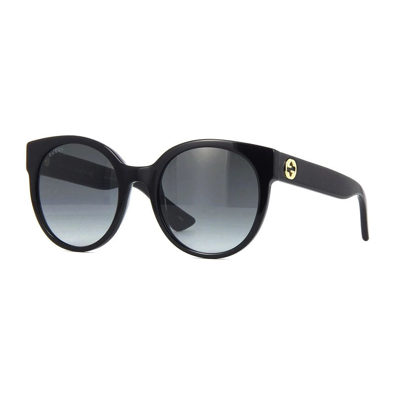 Gucci Round Grey Gradient Sunglasses — Black by Gucci
