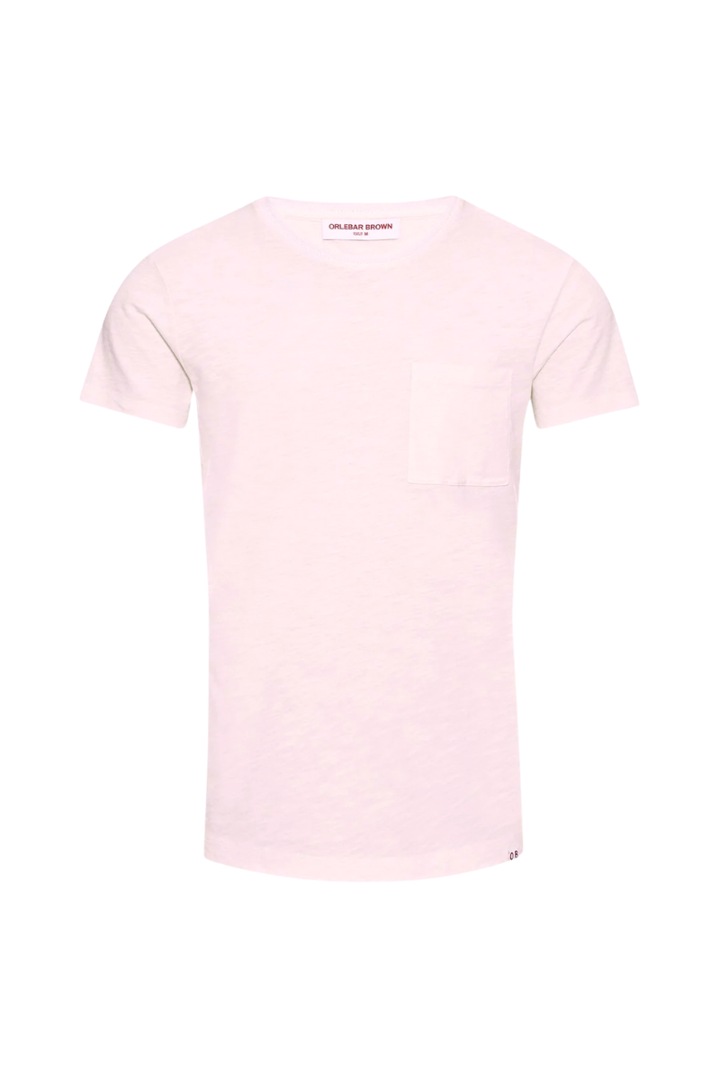 Orlebar Brown Linen Pocket T-Shirt — Pink by Orlebar Brown