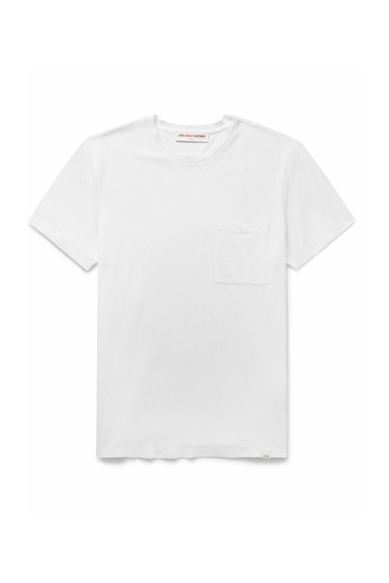 Orlebar Brown Cotton Crewneck T-Shirt — White by Orlebar Brown