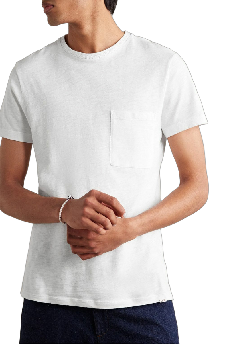 Orlebar Brown Cotton Crewneck T-Shirt — White, view 2