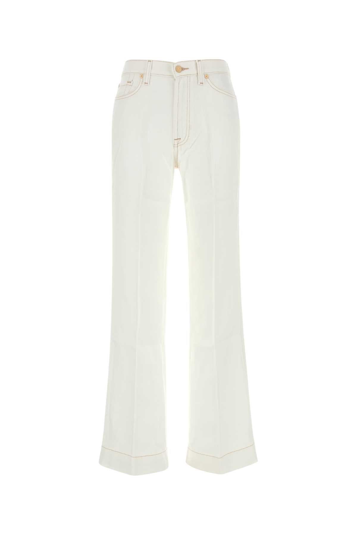 Seven For All Mankind Modern Dojo Trouser — White by Seven For All Mankind