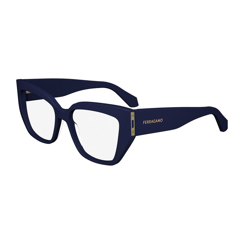 Ferragamo SF2972414 Square Full Rim Eyeglasses — Navy by Ferragamo