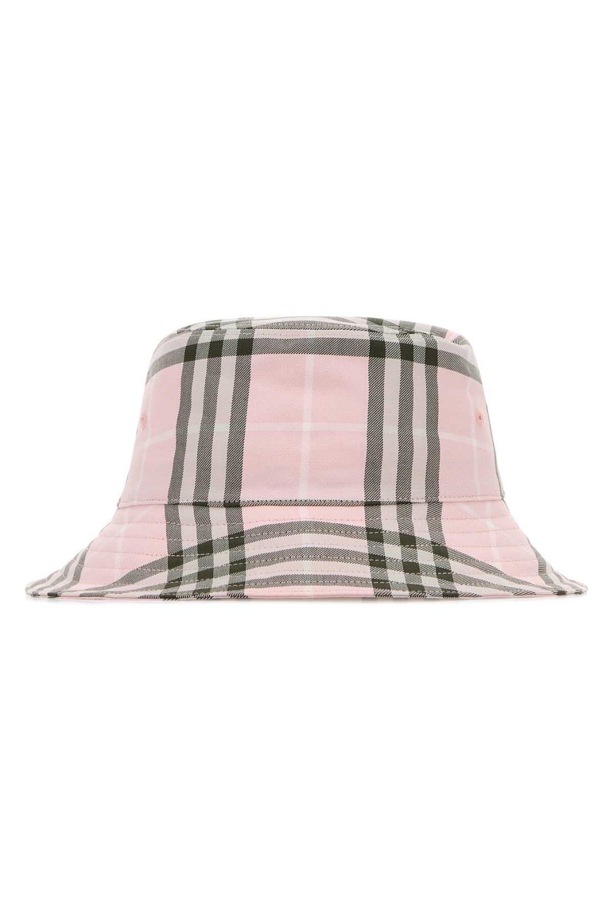 Burberry A:MH Canvas Check Bucket Hat — Pink by Burberry