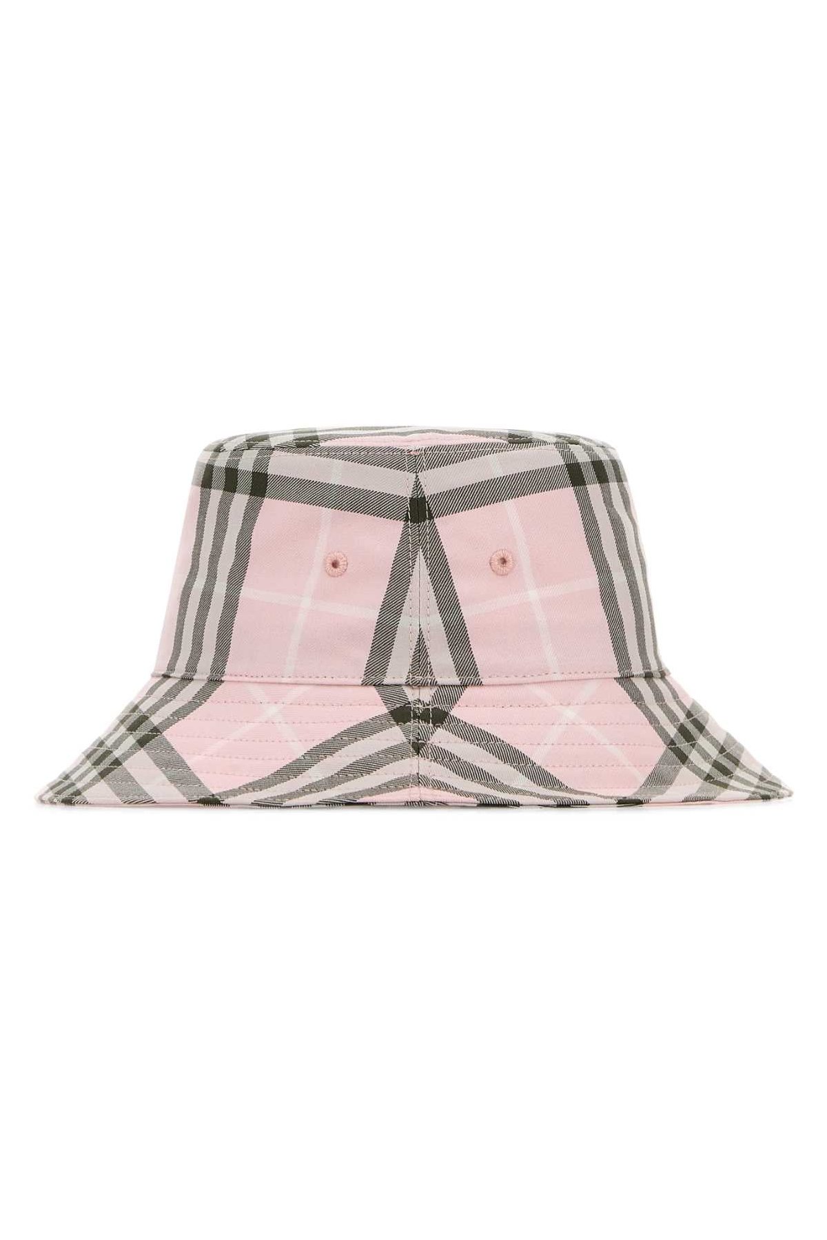 Burberry A:MH Canvas Check Bucket Hat — Pink, view 2
