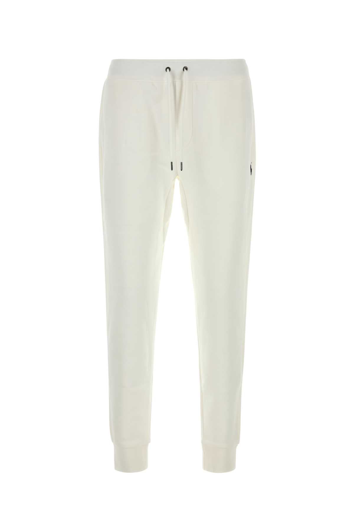 Polo Ralph Lauren Cotton Blend Joggers — White by Polo Ralph Lauren