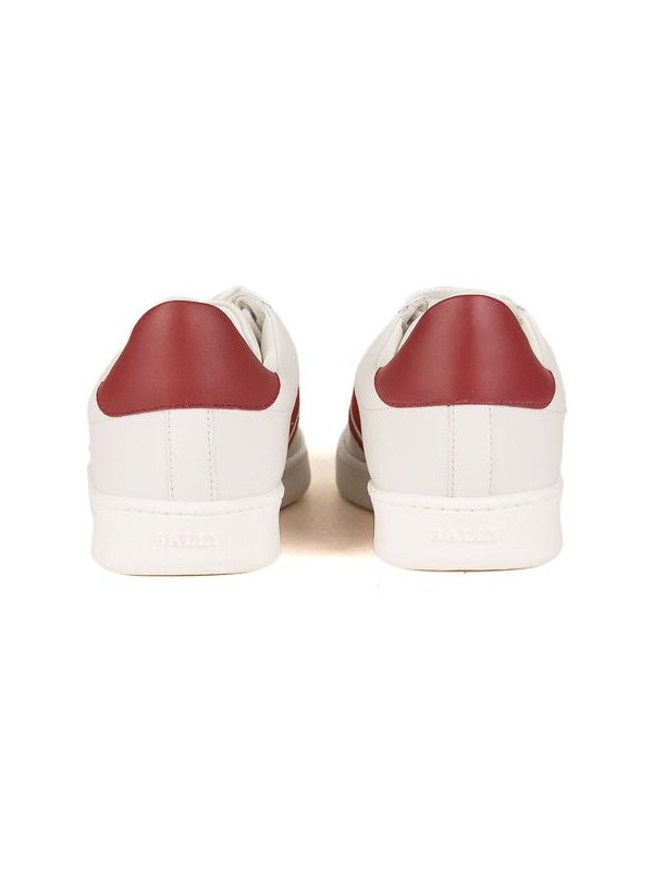 Bally Leather Low-Top Sneaker — White, view 4
