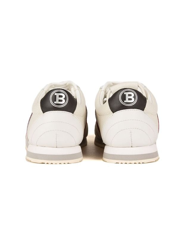Bally Striped Calf Leather Sneaker — White, view 4