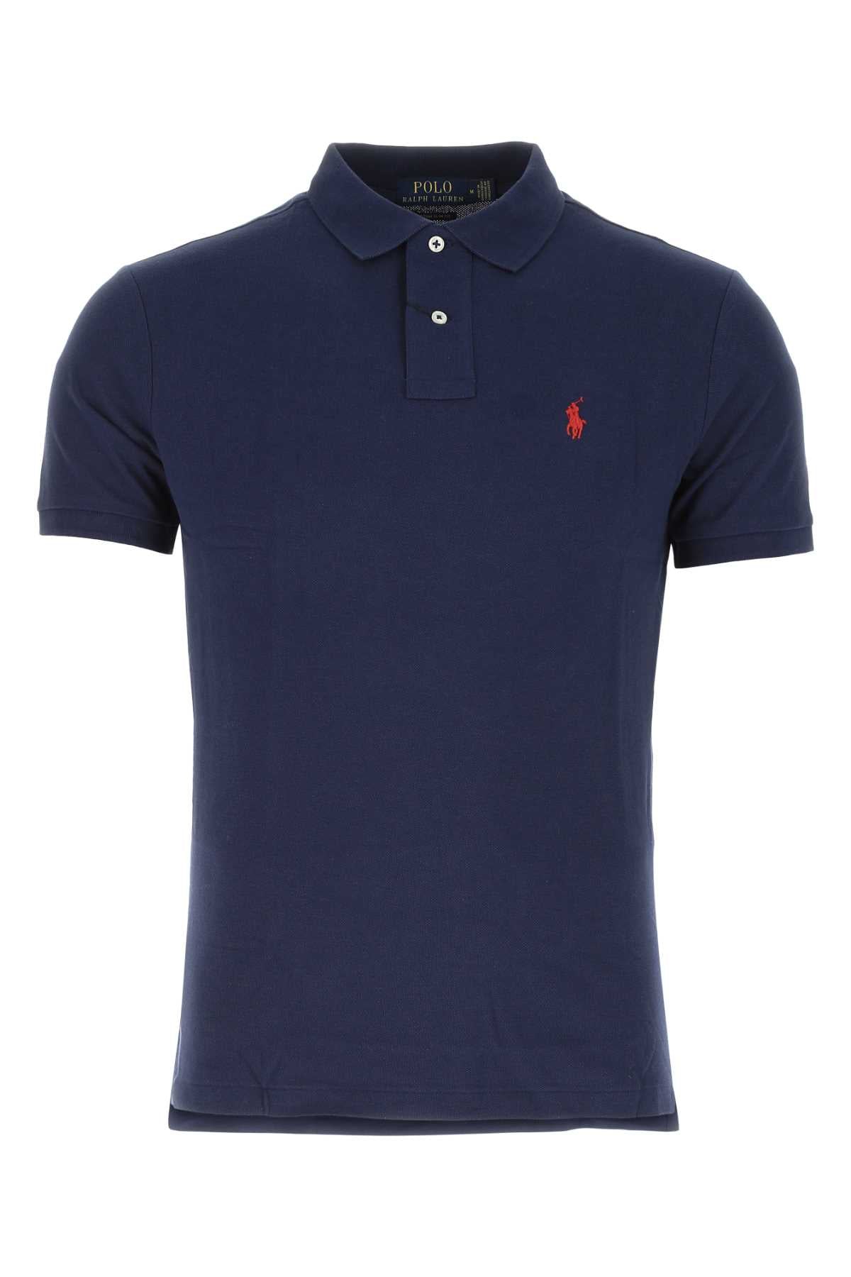 Polo Ralph Lauren Piquet Cotton Polo Shirt — Navy by Polo Ralph Lauren