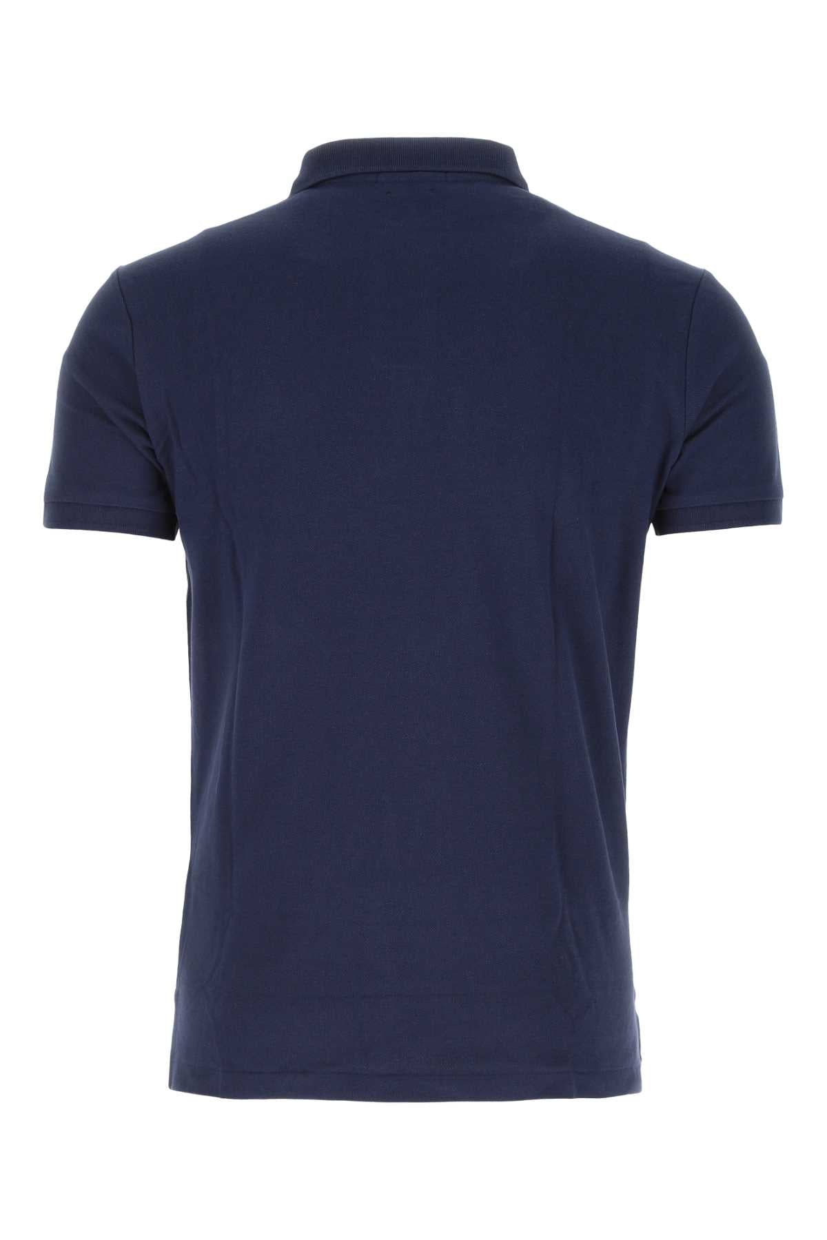 Polo Ralph Lauren Piquet Cotton Polo Shirt — Navy, view 2