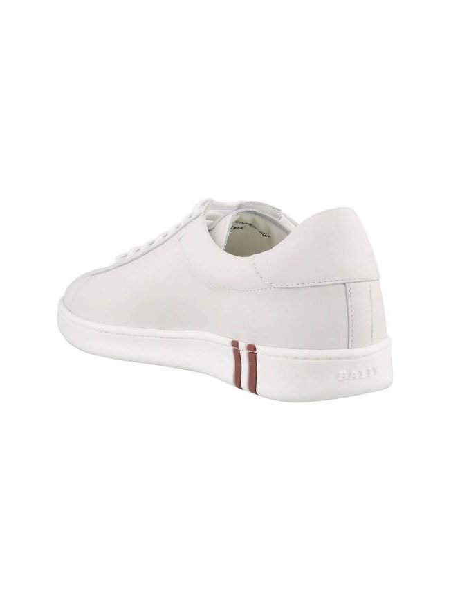 Bally Leather High-Top Sneaker — White, view 3
