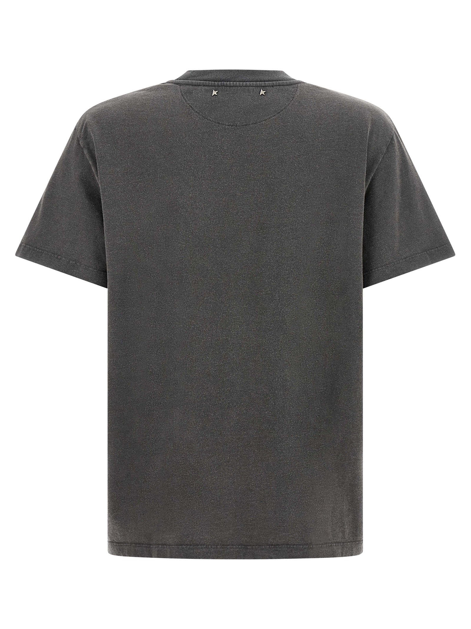 Golden Goose Crystal-Embellished Cotton Jersey T-Shirt — Gray, view 2