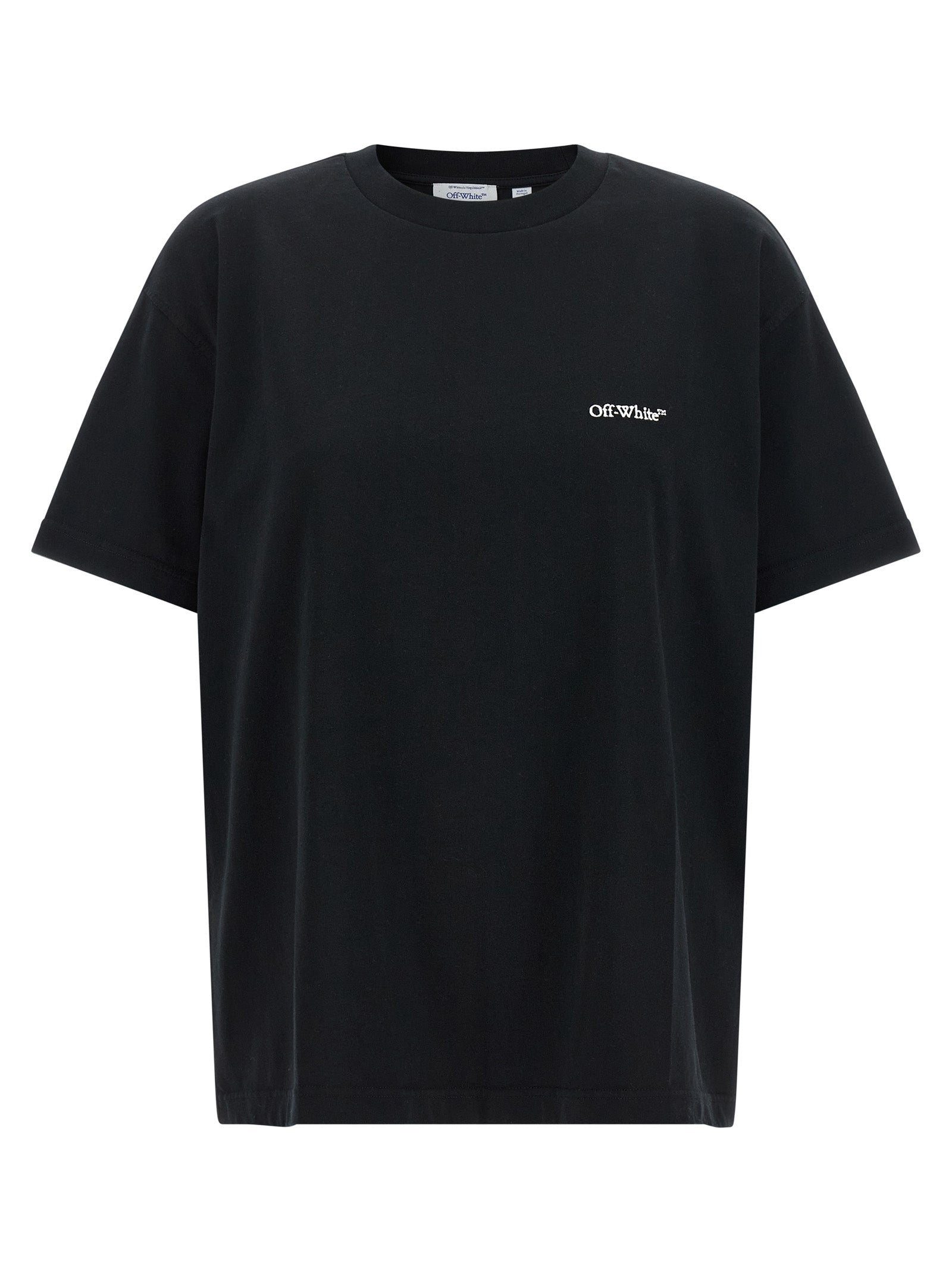 Off-White Logo-Embroidered Cotton T-shirt — Black by Off-White