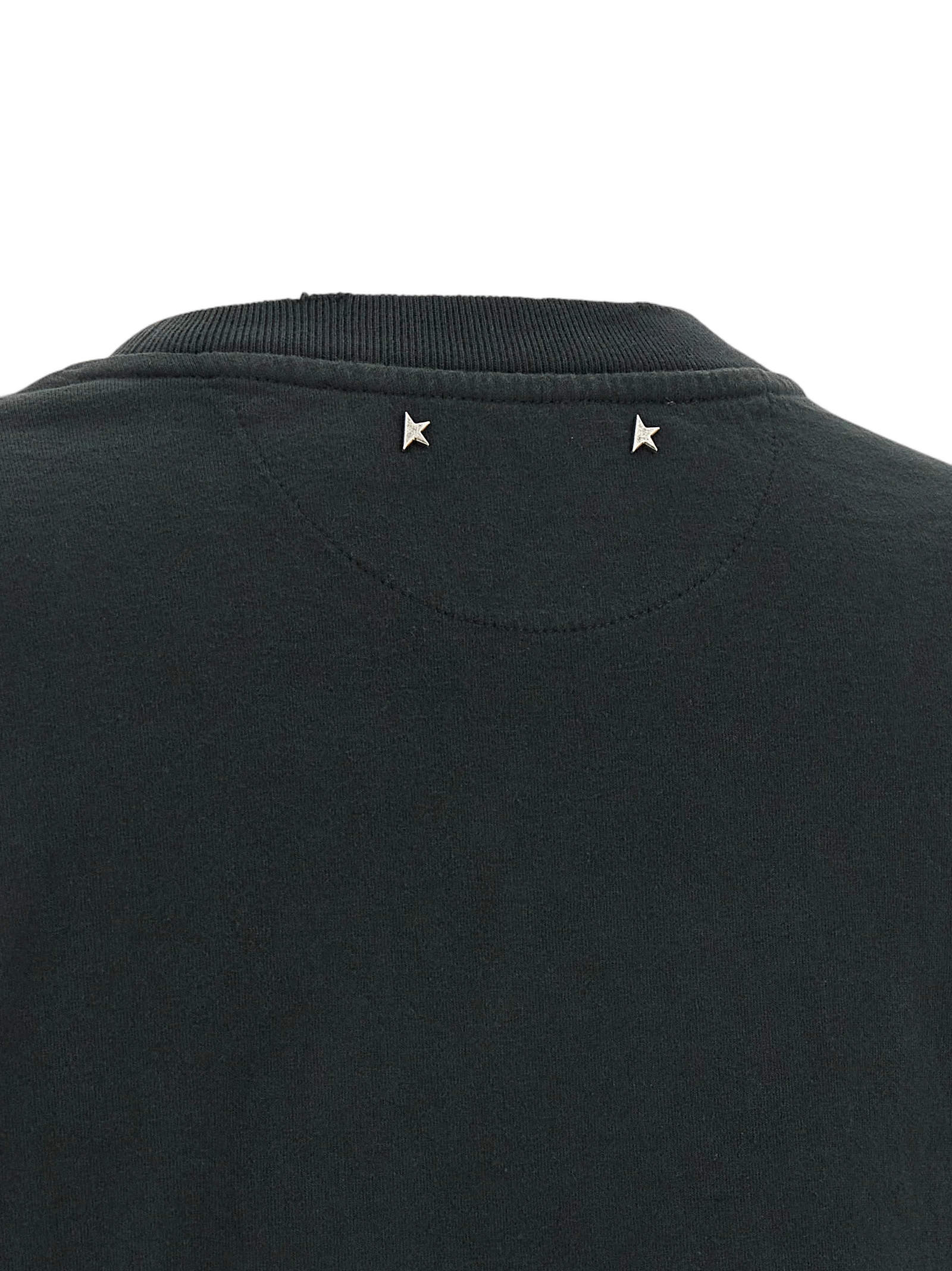 Golden Goose Crystal-Embellished Crew Neck T-Shirt — Black, view 4
