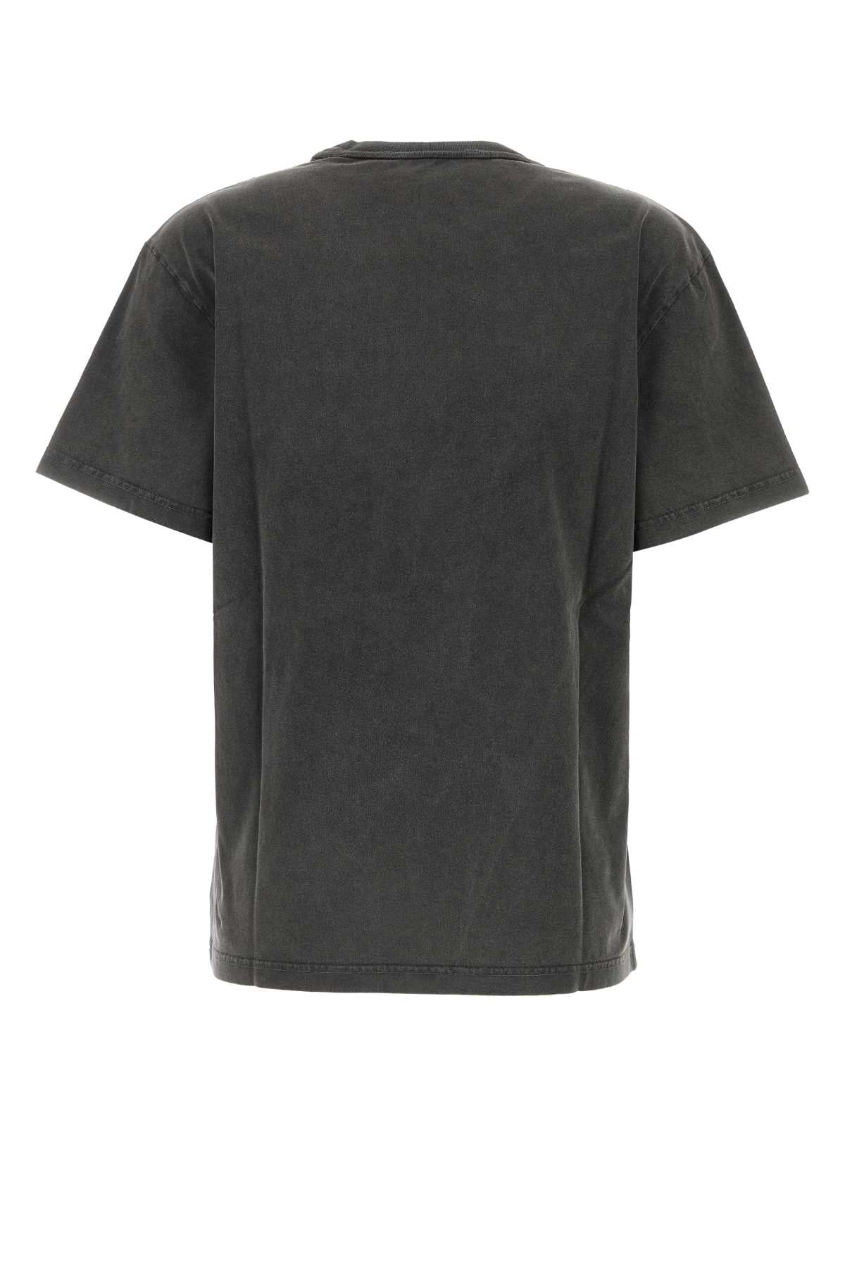 T By Alexander Wang Logo-Printed Cotton T-shirt — Gray, view 2