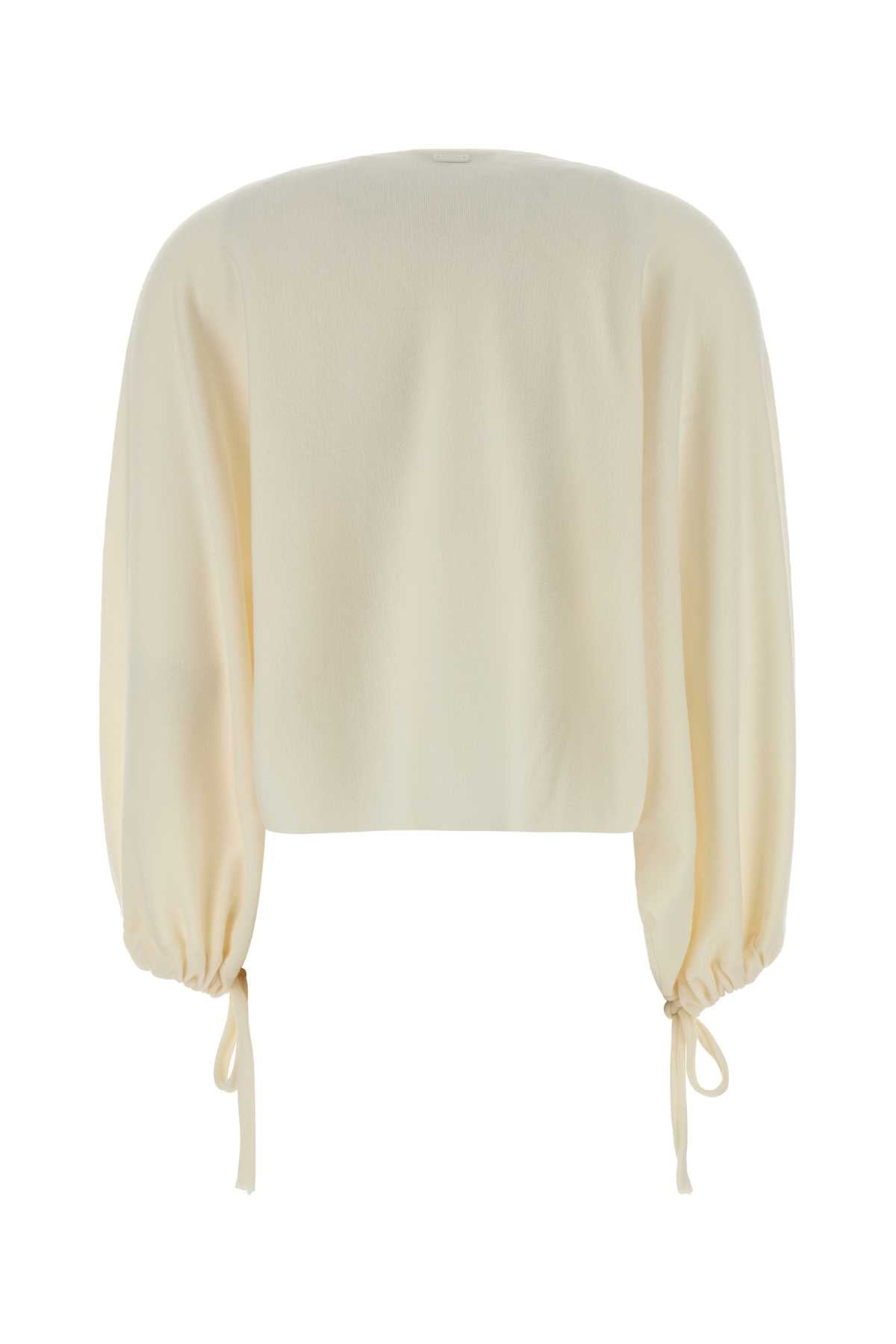 Max Mara Virgin Wool Sweater — White, view 2