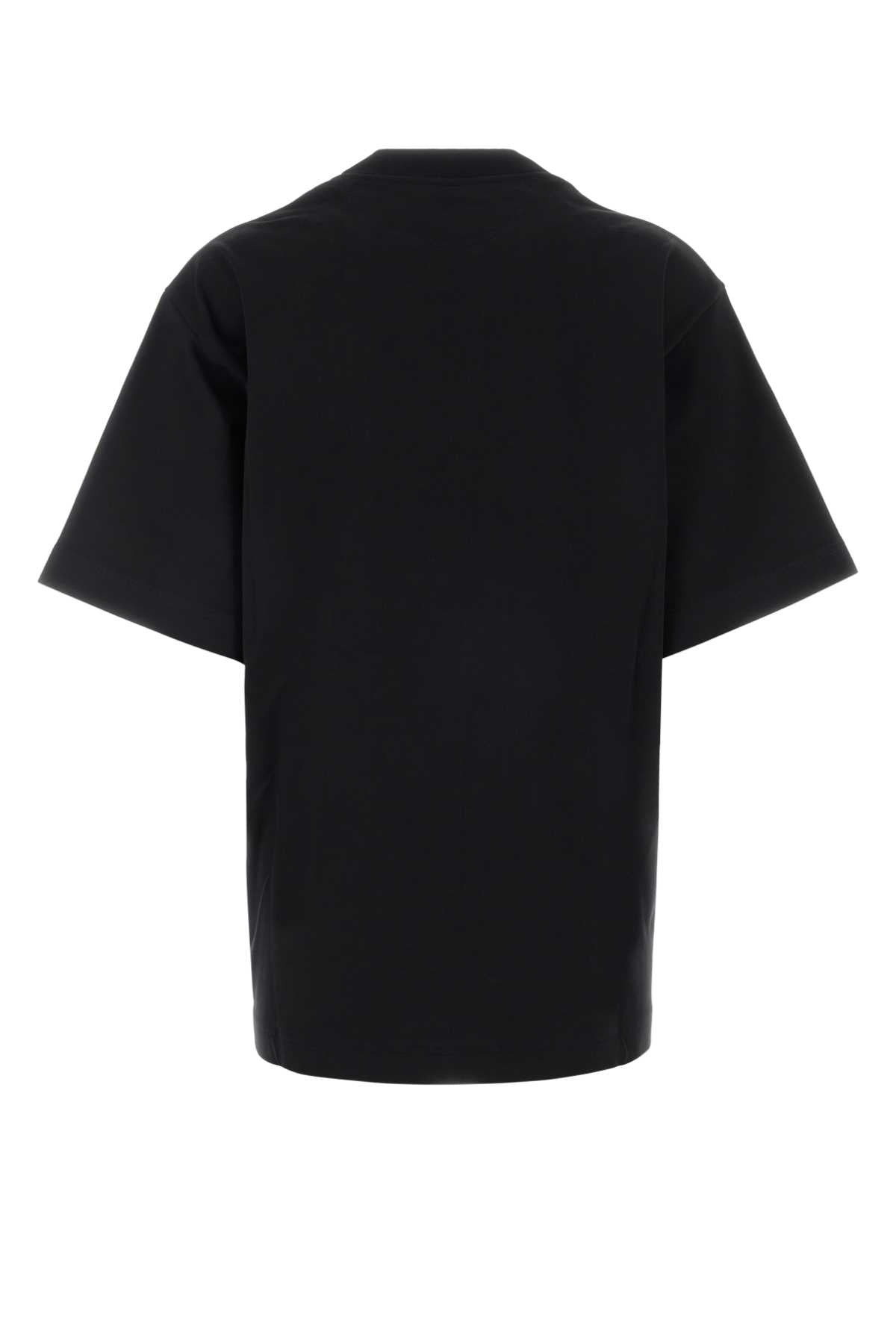 Carven Cotton Crew-Neck T-shirt — Black, view 2