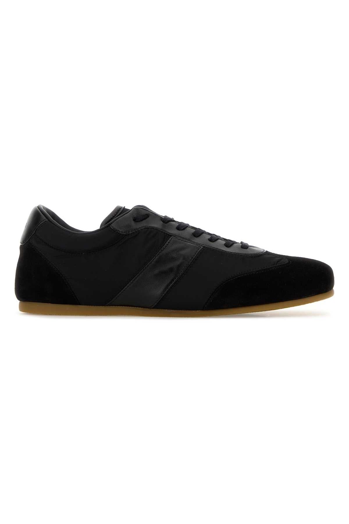 Lemaire Leather & Suede Sneaker — Black by Lemaire