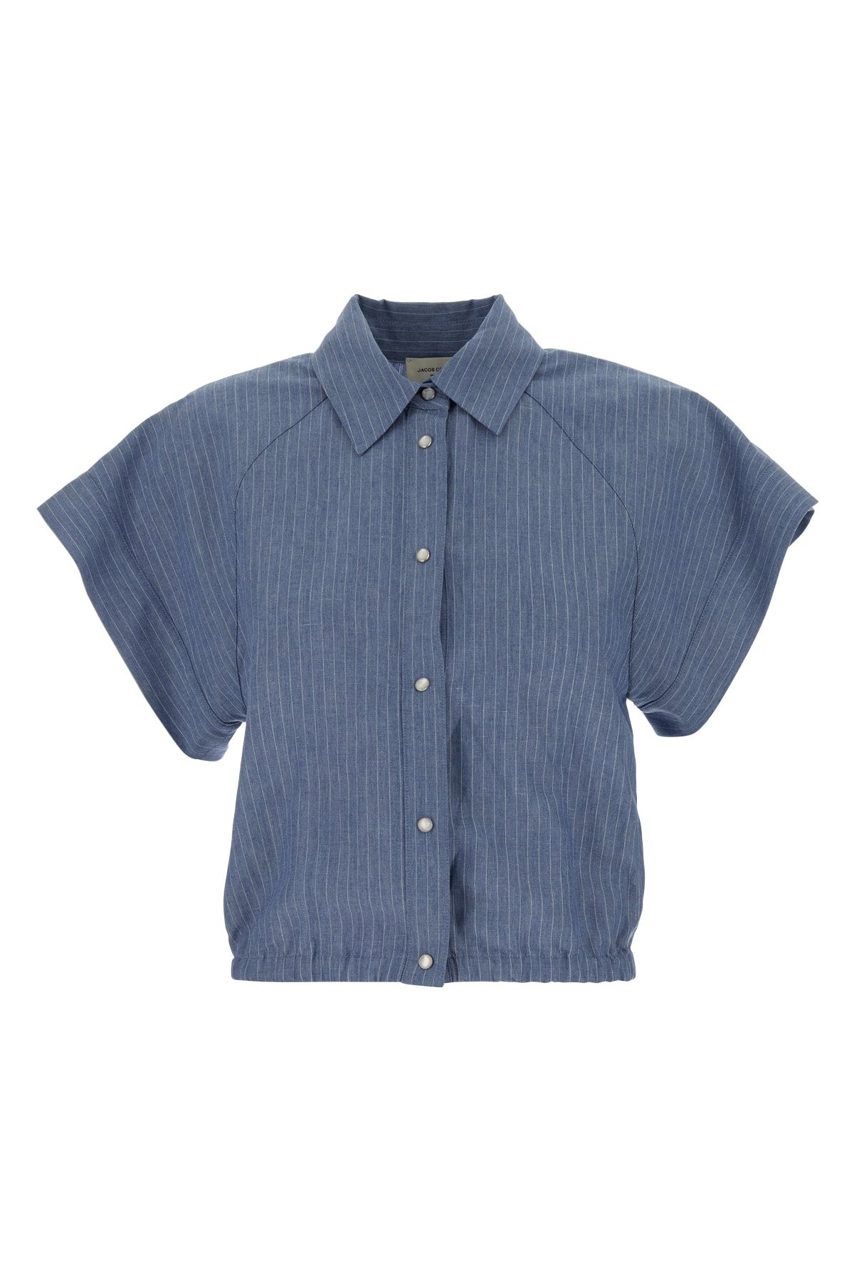 Jacob Cohen Pinstriped Viscose-Linen Shirt — Blue by Jacob Cohen