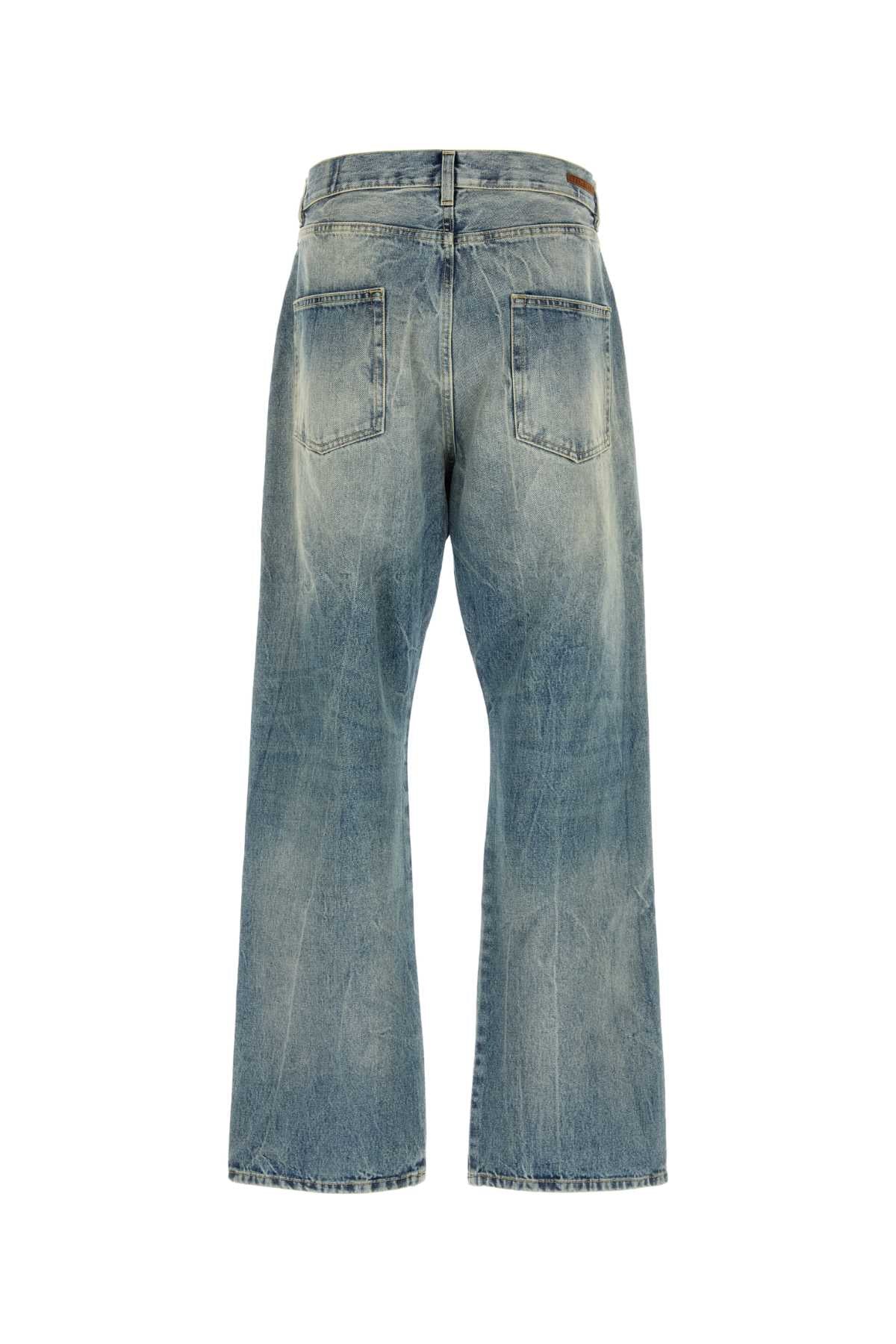 1989 Studio Wide-Leg Distressed Jeans — Blue, view 2
