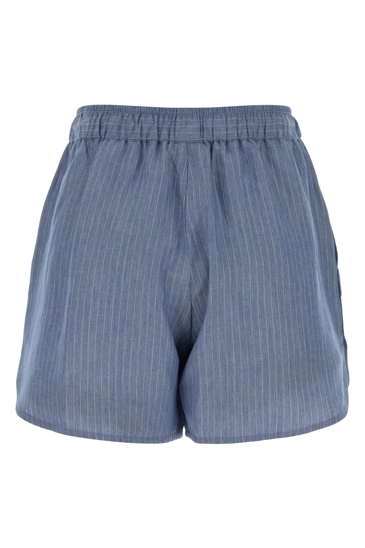 Jacob Cohen Pinstriped Linen-Viscose Shorts — Blue, view 2