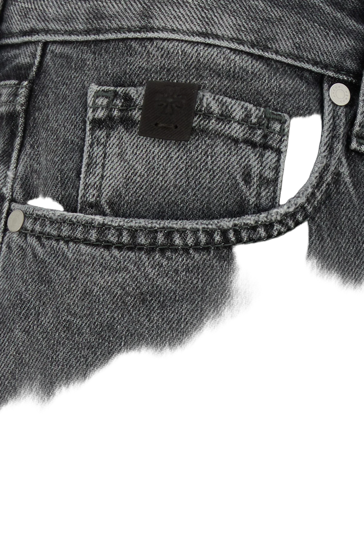 Jacob Cohen Wide-Leg Denim Jeans — Gray, view 3