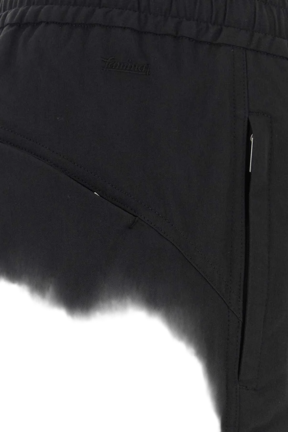 Herno Laminar Cotton-Nylon Blend Trousers — Black, view 3