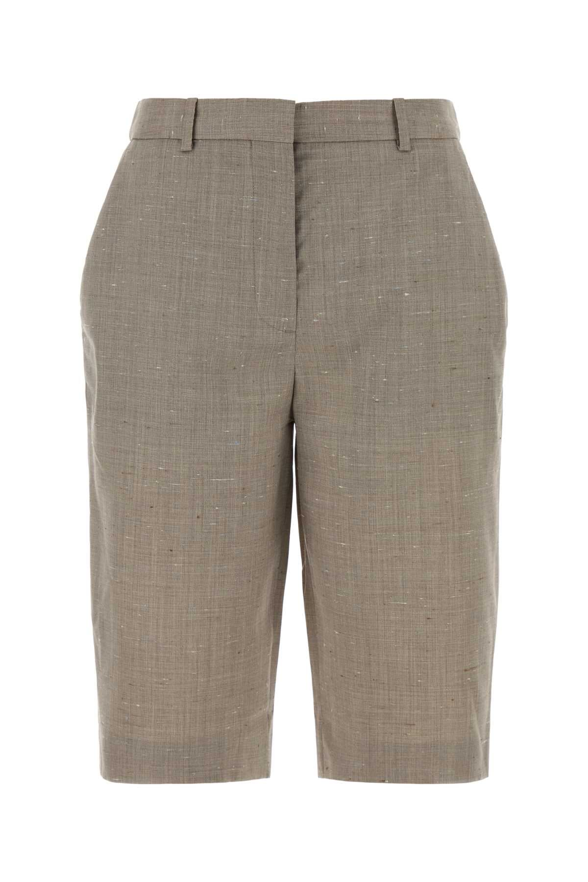 Loulou De Saison Beigemelange Bermuda Shorts — Beige by Loulou De Saison
