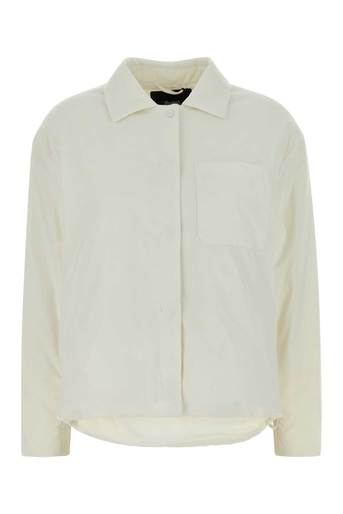 Herno Laminar Nylon Overshirt Jacket — White by Herno Laminar