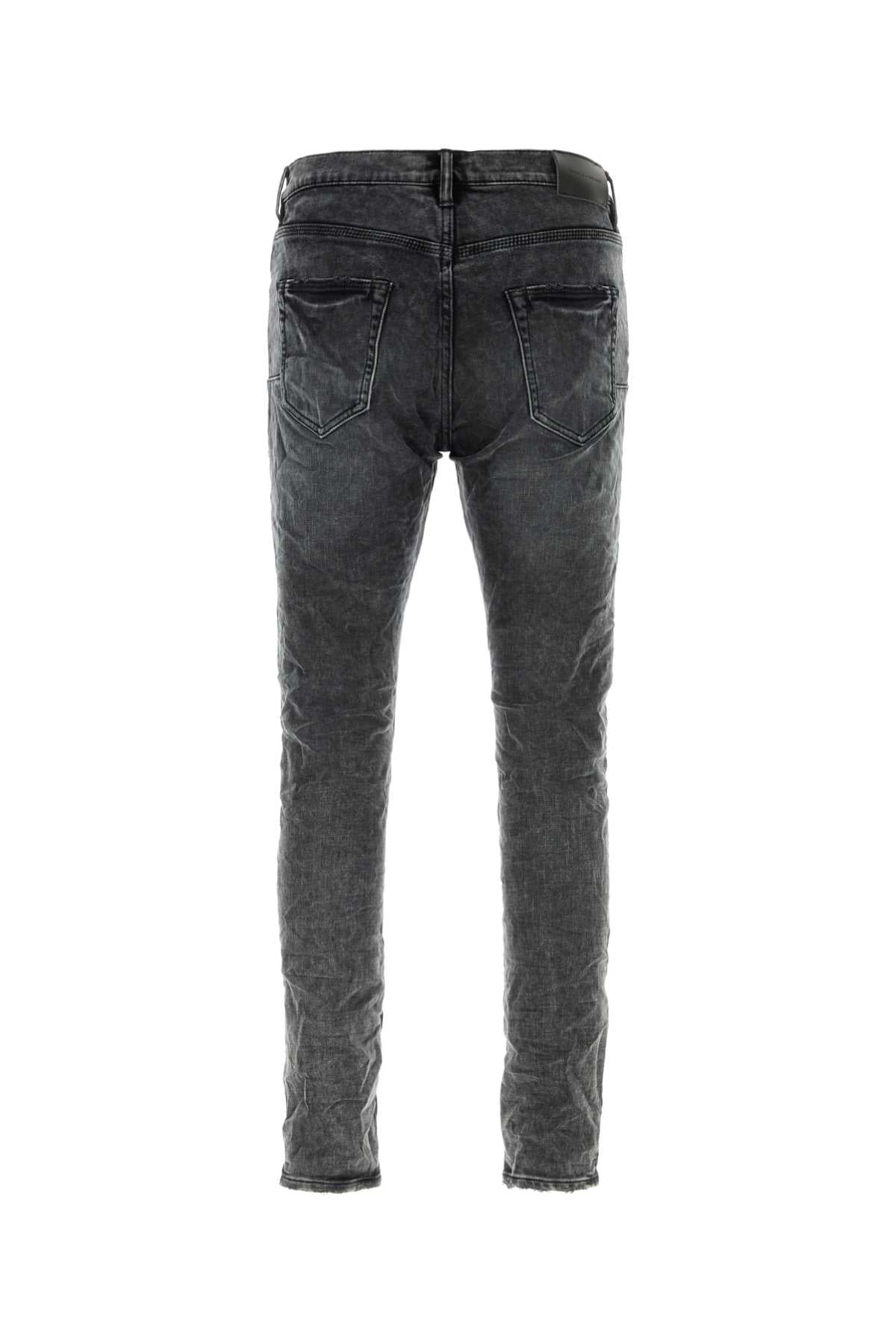 Purple Denim Cotton-Lycra Jeans — Black, view 2