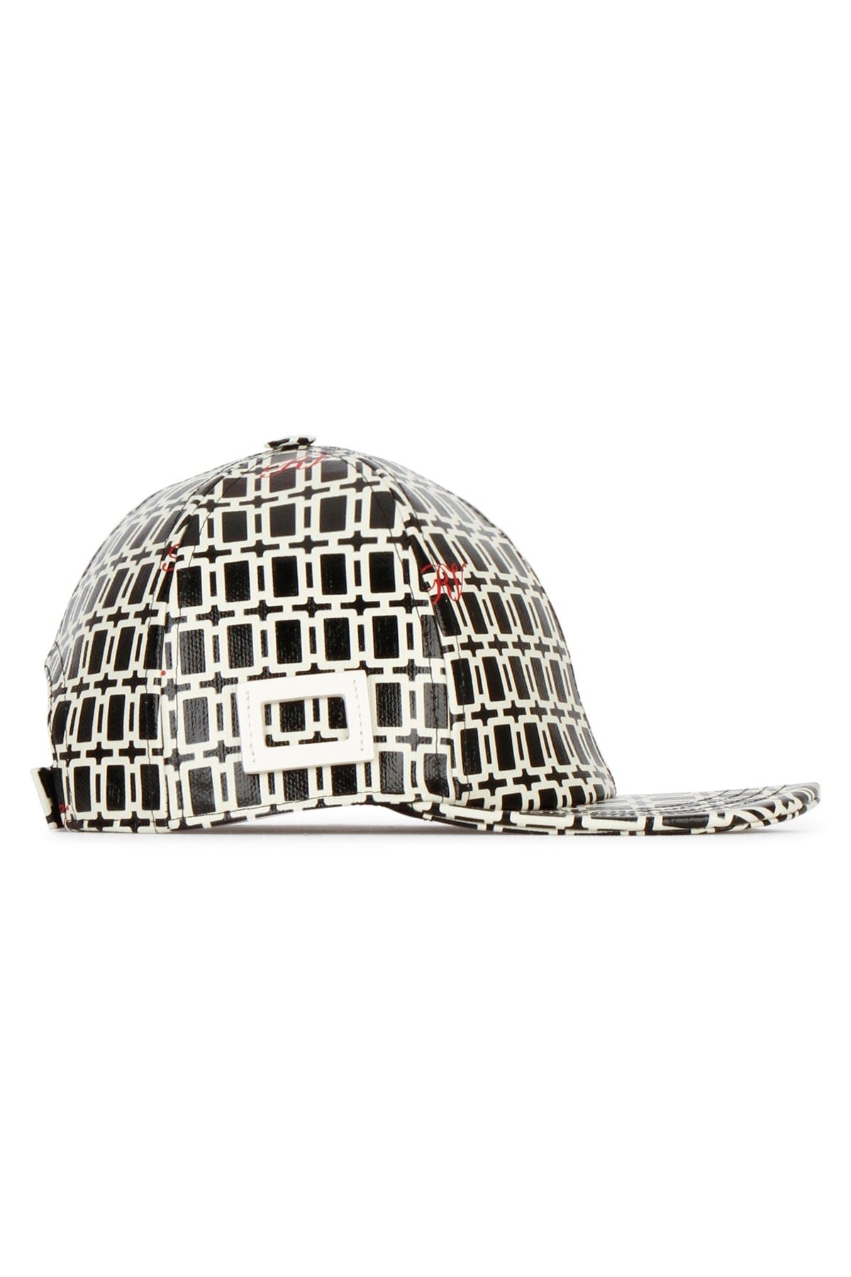Roger Vivier REWH0020100DAO Geometric Jacquard Bucket Hat — Black, view 2