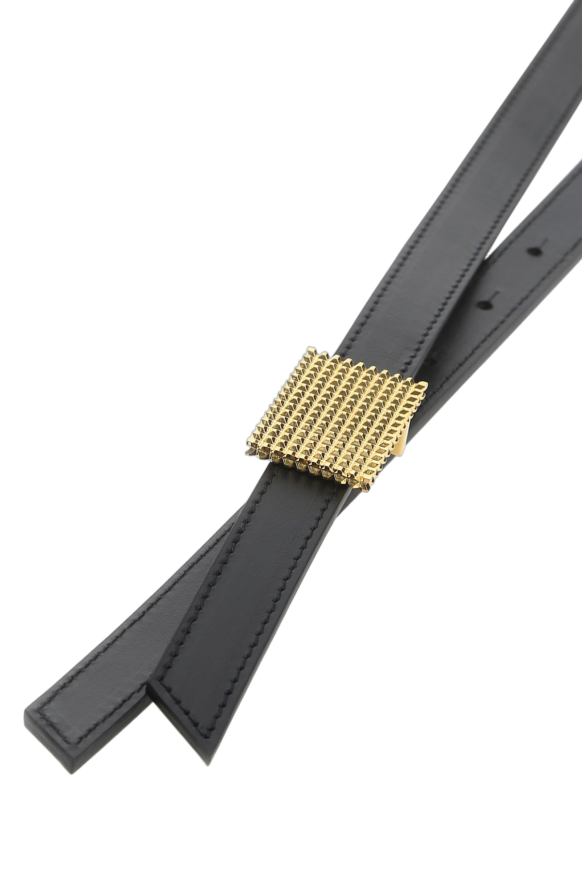 Lanvin Gold Mesh Buckle Belt — Black, view 4