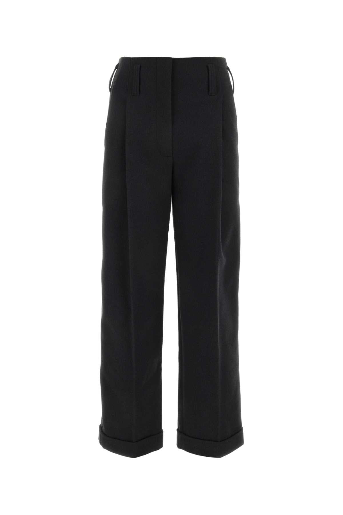 Philosophy Di Lorenzo Serafini Wide-Leg Polyester Trousers — Black by Philosophy Di Lorenzo Serafini