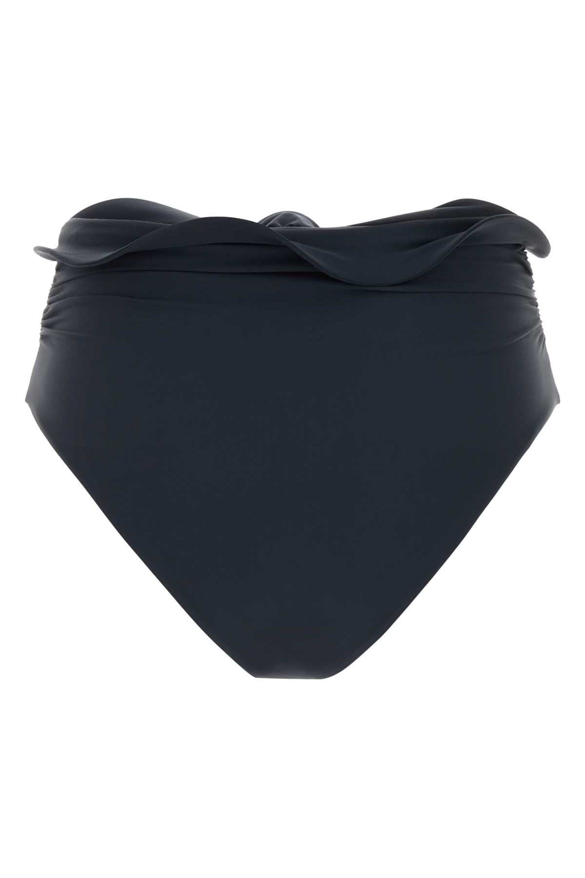 Magda Butrym Ruffled High-Waist Swimwear — Gray, view 2