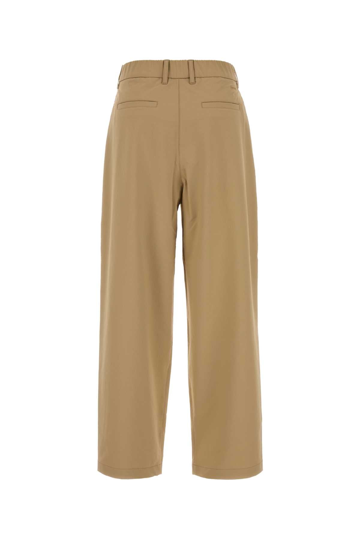 Herno Laminar Wide-Leg Nylon Trousers — Beige, view 2