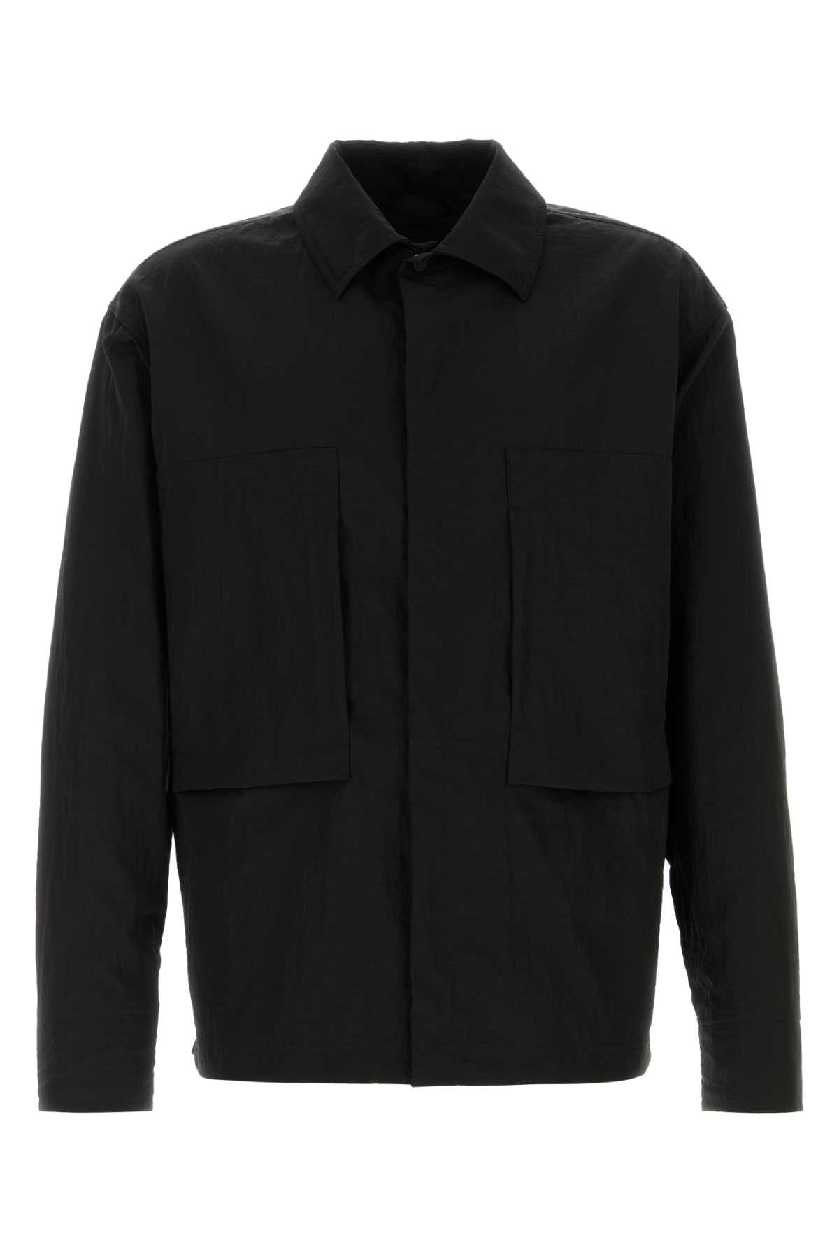Herno Laminar Nylon Overshirt Jacket — Black by Herno Laminar