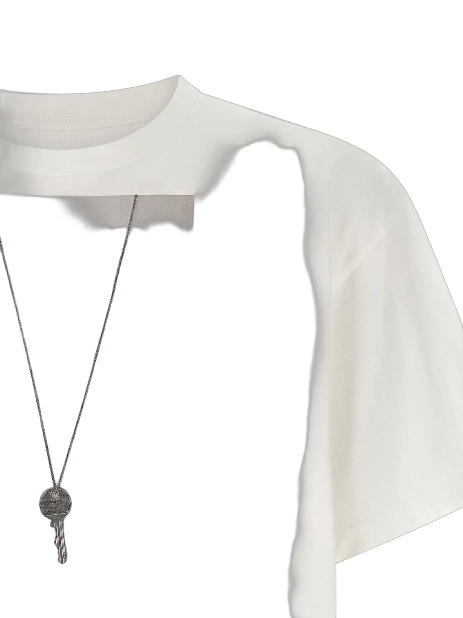 MM6 Maison Margiela Graphic Print Cotton T-Shirt — White, view 3
