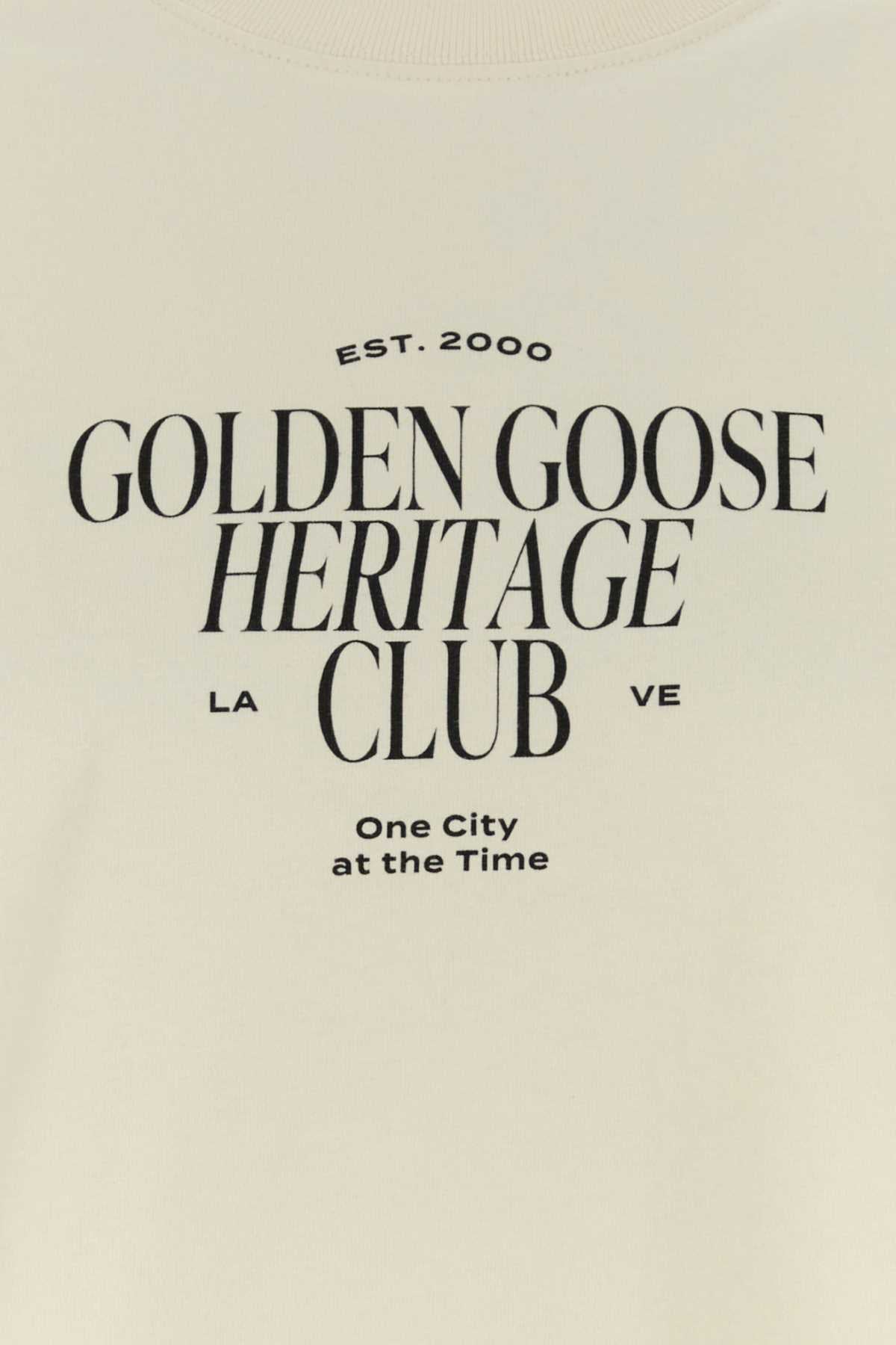 Golden Goose Deluxe Brand Heritage Club Graphic T-Shirt — White, view 3