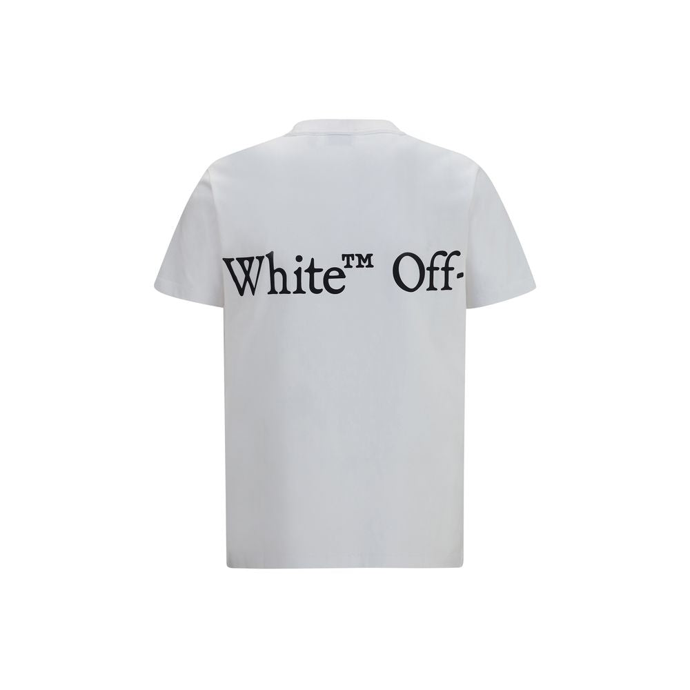 Off-White Logo-Print Cotton T-Shirt — White, view 2