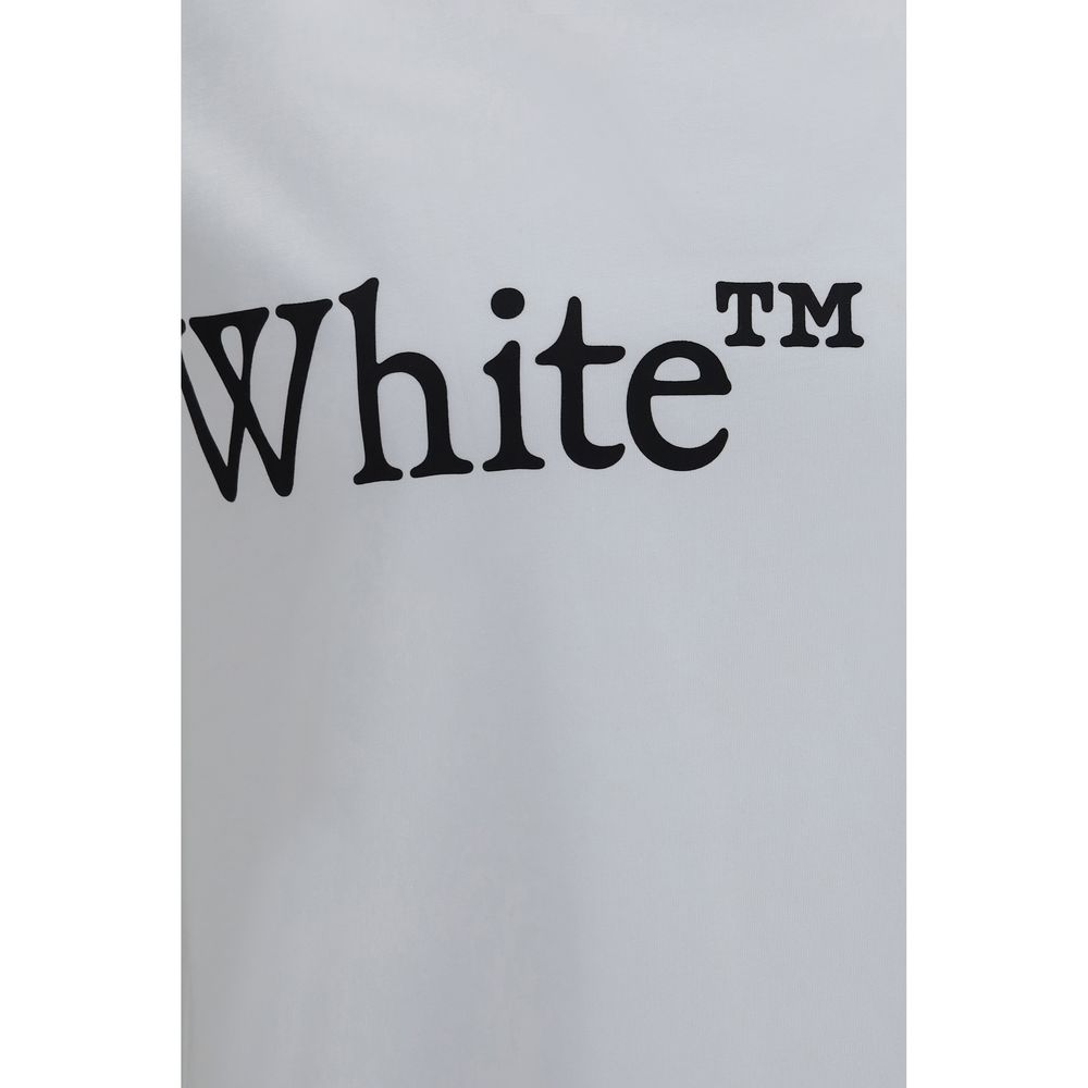 Off-White Logo-Print Cotton T-Shirt — White, view 3