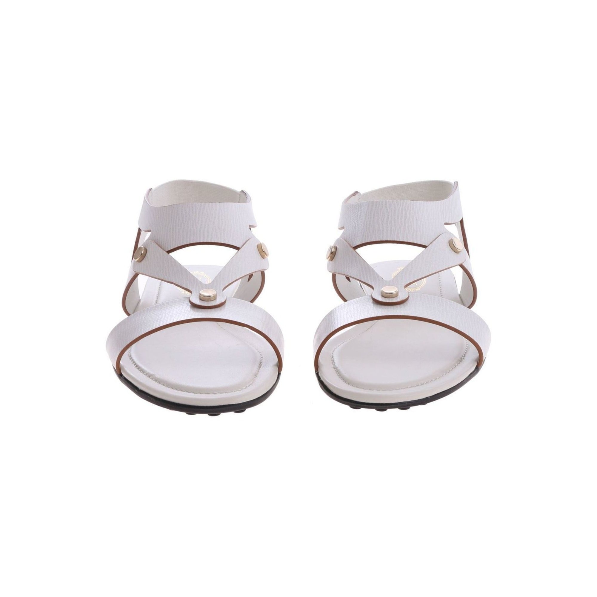 Tod's Leather Sandal — White, view 3