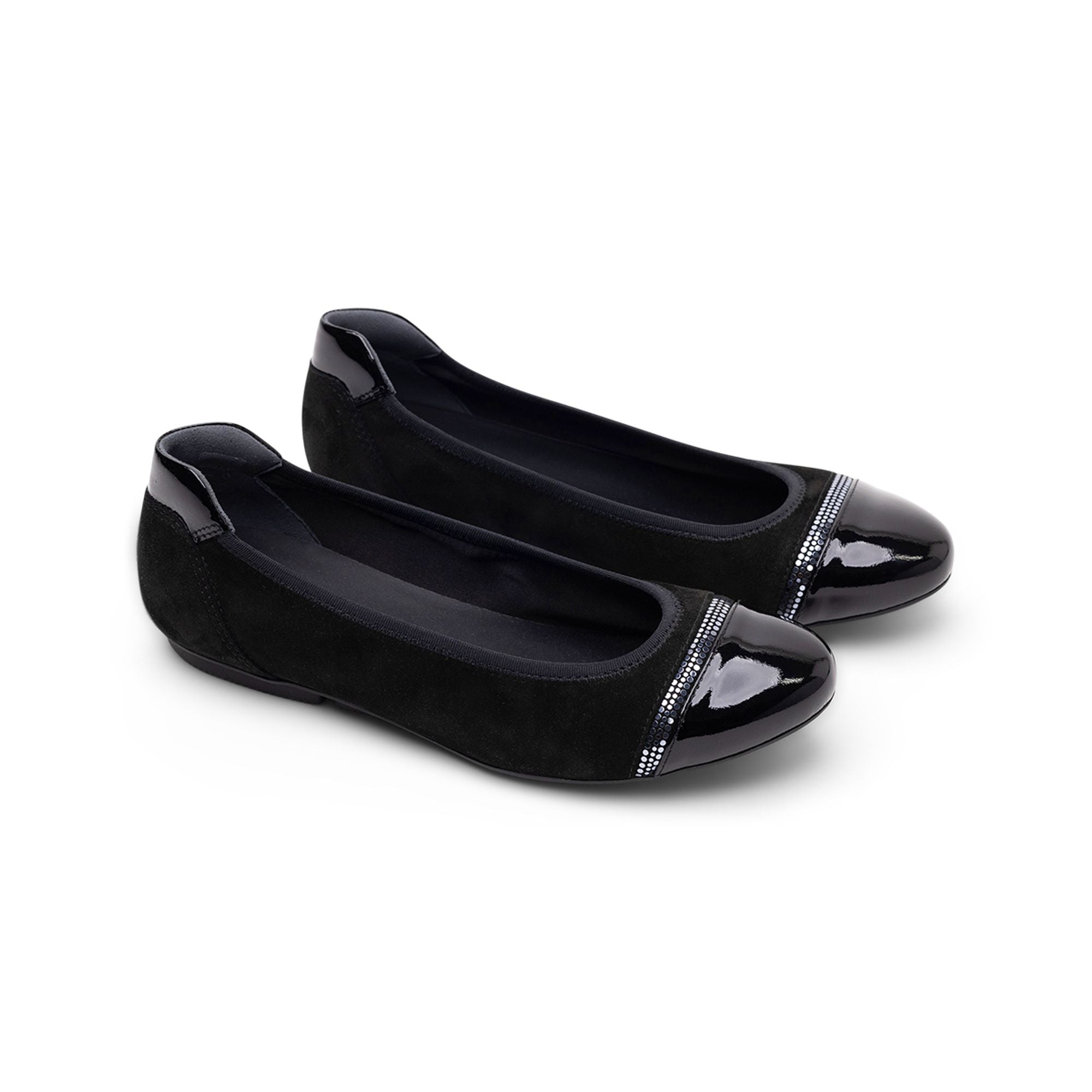 Hogan Sequinned Ballet Flat — Black, view 2