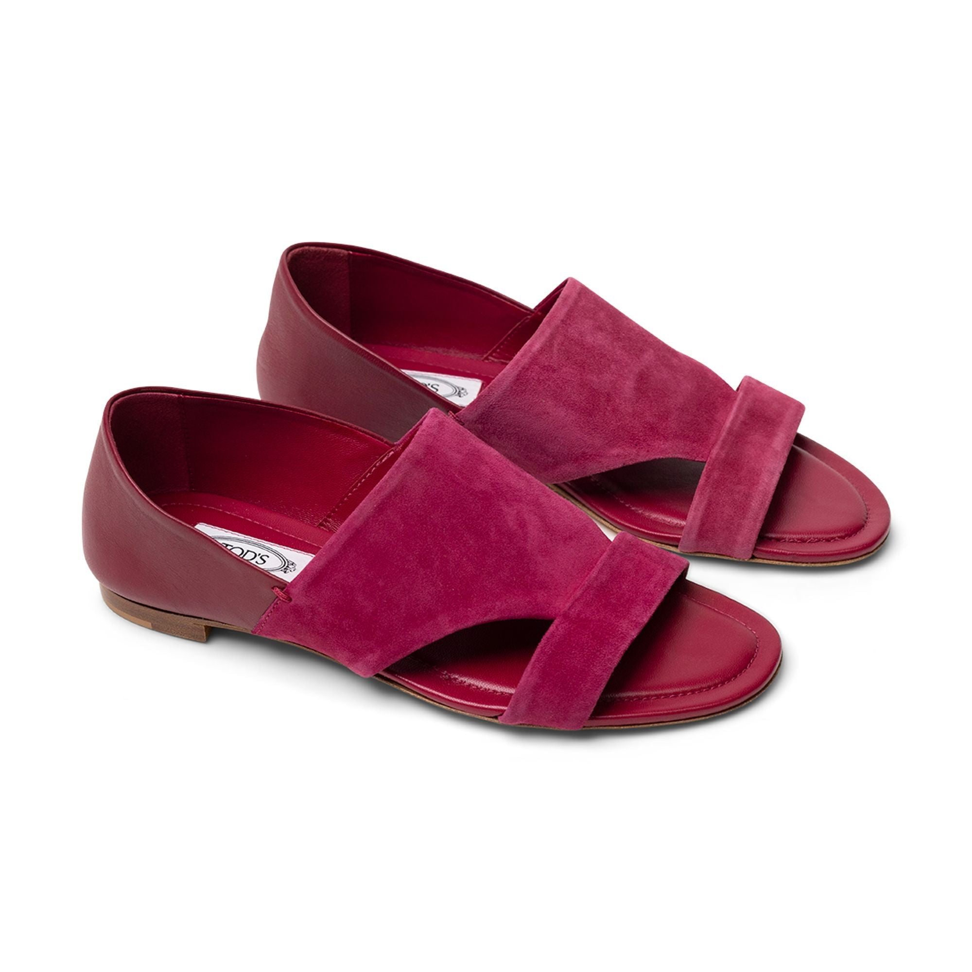 Tod's Cut-Out Leather Flat — Pink, view 2