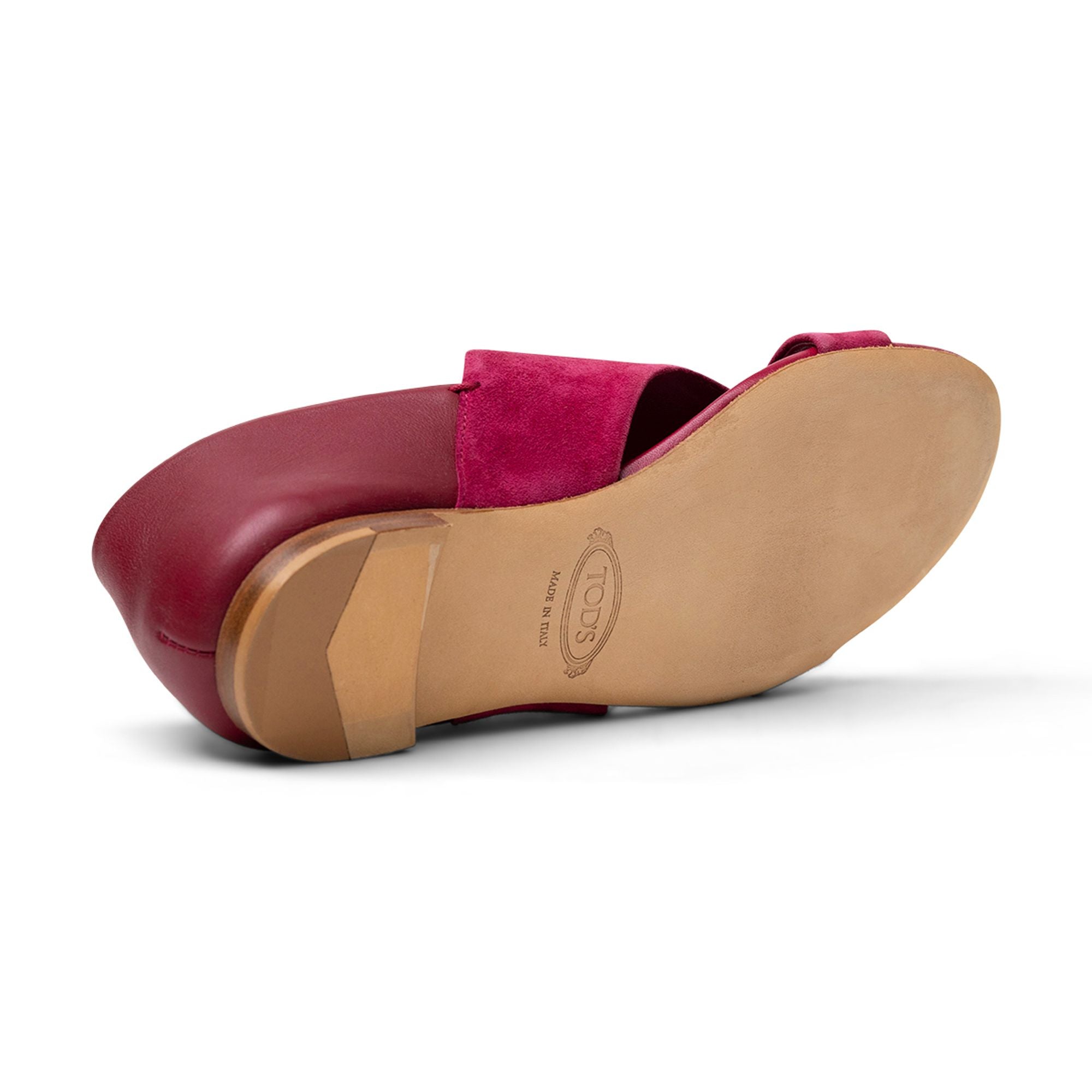 Tod's Cut-Out Leather Flat — Pink, view 4